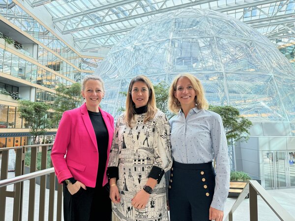 Women into Leadership 计划代表在交流