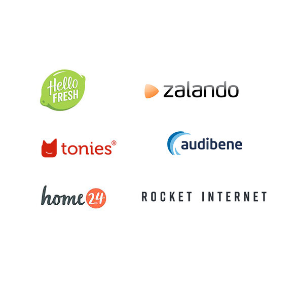 HelloFresh、Zalando、tonies 等 WHU 创业企业标识